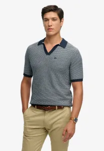 Рубашка-Поло с воротником-стойкой Superdry & Co, Stormy Navy Jacquard