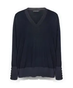 Мягкий на ощупь шерстяной свитер Elena Mirã², синий