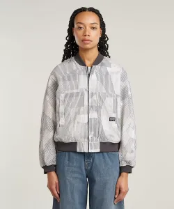 Летняя куртка-бомбер с графическим логотипом, модель MA1 G-Star Raw, цвет Petrol Raw Lines