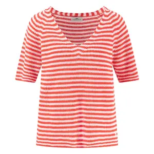 Жилет Fynch Hatton V Stripe Linen Mix, красный
