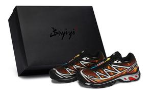 SALOMON Низкие кроссовки XT 6 811 Manufacturing, Burning City, Special Shoe Box для улицы унисекс черный красный серебристый