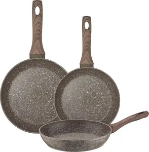 Набор из 3 сковородок - антипригарное покрытие - подходит для индукционных плит Markenlos