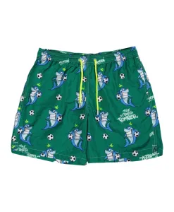 Плавки с изображением акулы и подсветкой в крипто-стиле Mc2 Saint Barth, зеленый