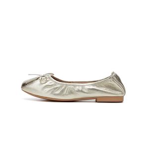 Повседневные однобортные туфли женские QUICHESHOES, Light Gold
