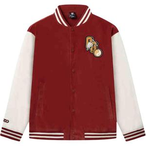 361° Бейсбольная куртка мужская Barn Red/Peeling Paint White