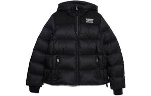 Пуховик женский Burberry на молнии, темно-синий