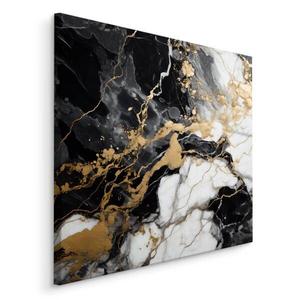 Картина на холсте Muralo Marmor Abstraktion Glamour, 80x80x80 см цвет beige/schwarz/weiß