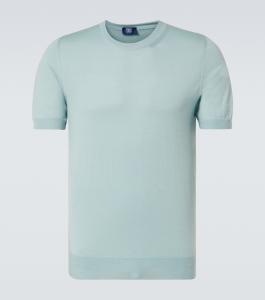 Кашемировый и шёлковый топ Fedeli, Petrol Blue