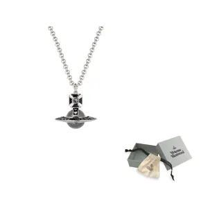 Vivienne Westwood Браслет из латуни для женщин Silver/Black Enamel/Black Diamond Crystal/Gray