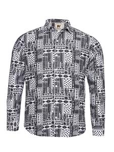 Рубашка на пуговицах классического кроя Campus Sutra, черный/белый