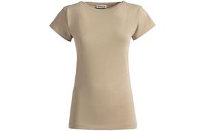 Простая органическая хлопковая футболка BALLY, бежевая