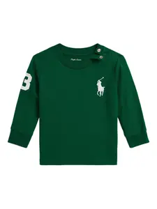 Футболка с длинными рукавами и логотипом POLO RALPH LAUREN KIDS, зеленый