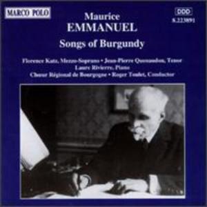 CD диск Emmanuel / Toulet: Songs of Burgundy