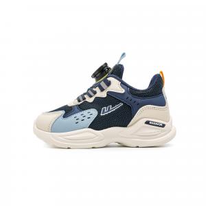 Дышащие, легкие, амортизирующие, низкие кроссовки для активного отдыха для детей WARRIOR, синий/бежевый