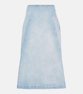 Джинсовая юбка миди Dries Van Noten, светло-синий