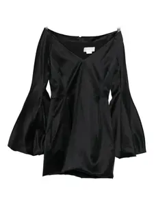 Мини-платье с V-образным вырезом Genny, черный