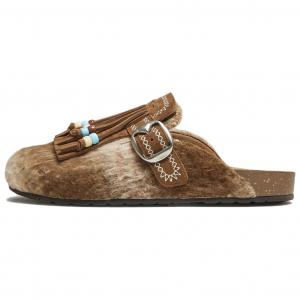 TATA Закрытые тапочки женские коричневые/бежевые, цвет Brown/Beige