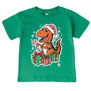 Футболка с принтом Orange dinosaur christmas для малышей The Juniper Shop, Kelly