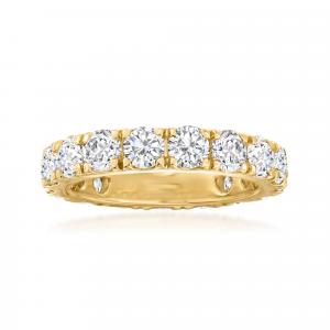 Кольцо Ross-Simons Diamond Eternity из 14-каратного желтого золота Ross-Simons, белый