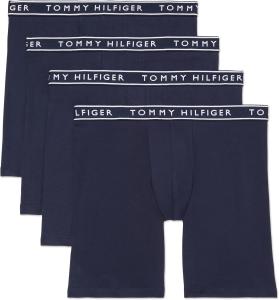 Мужские трусы-боксеры Tommy Hilfiger из хлопка и эластичного материала, 4 пары, 4 Navy