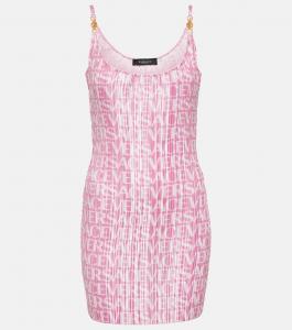 Плиссированное мини-платье Medusa '95 с логотипом VERSACE, разноцветный