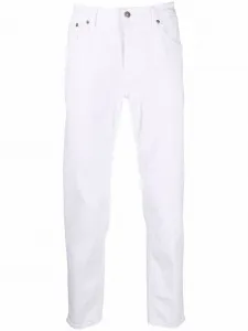 Узкие джинсы средней посадки DONDUP, белый