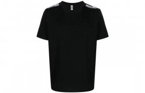 Комплект из двух футболок с круглым вырезом и логотипом Moschino, черный