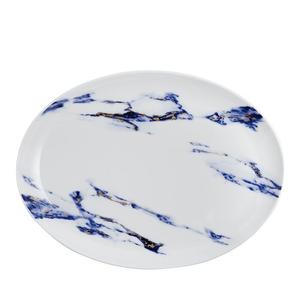 Prouna Marble Azure 14-дюймовое овальное блюдо, синий