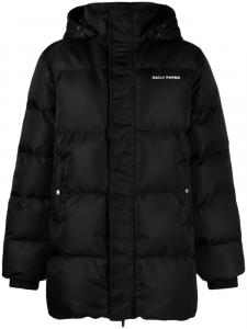 Daily Paper пуховик с капюшоном и логотипом, черный