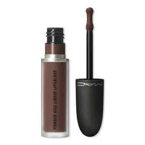 Жидкая помада Powder Kiss, стойкая помада MAC, Chestnut (deep warm brown​)