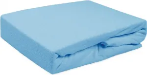 Простыня на резинке, махровая, 200х220 см, синяя Darymex