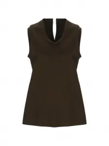 Топ с V-образным вырезом Carven, коричневый