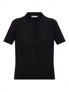 Рубашка Romania из вирджинской шерсти MAX MARA, черный