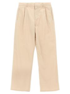 Брюки с вышивкой логотипа BURBERRY, бежевый