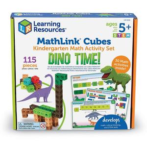 Учебные ресурсы Mathlink Cubes Набор математических занятий для детского сада: Dino Time! Learning Resources, мультиколор