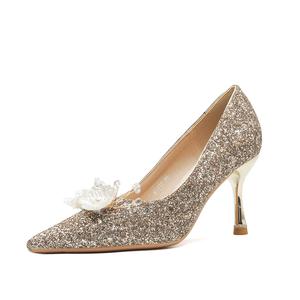 Женские туфли на тонком каблуке и высоком каблуке Dunnu, Black