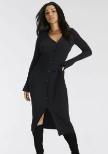 Трикотажное платье Bruno Banani, планка на пуговицах НОВАЯ КОЛЛЕКЦИЯ, черный