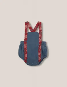 Детский песочник на бретельках с узором Gocco, темно-зеленый