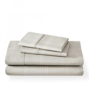 Комплект ультрамягких простыней с двойной щеткой и принтом Bare Home, цвет Plaid Stone