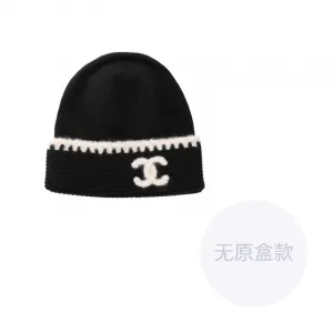 CHANEL Кашемировая шапка унисекс черная, Black