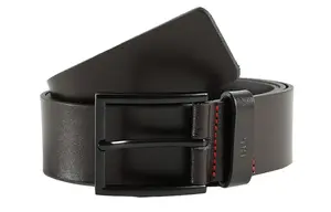 HUGO BOSS Логотип эмблема пряжка мужская черная коричневая 4 см, Black/Brown