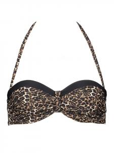 Верх бикини LASCANA Oberteil, цвет schwarz/beige