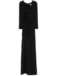 Платье макси NISSA, украшенное кристаллами, черный