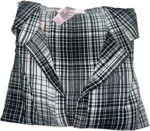 Victoria's Secret Фланелевый комплект пижамы с длинными рукавами цвет градиентная клетка New, Gradient Plaid