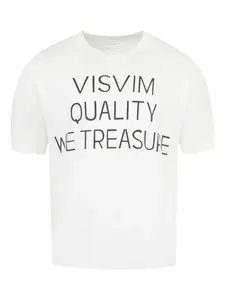 Футболка с круглым вырезом и графичным принтом visvim, белый