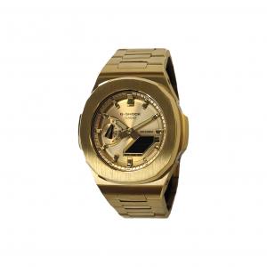 CASIO Ретроффит серия кварцевый механизм браслет из нержавеющей стали мужские часы gold циферблат