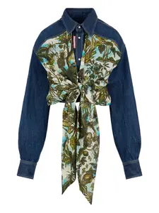 Джинсовая рубашка monkey business DSQUARED2, синий