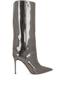 Ботинки Amina Muaddi 95mm Fiona, серебряный