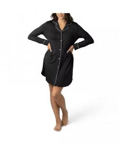 Послеродовая ночная рубашка Clea с длинными рукавами для беременных Kindred Bravely, черный