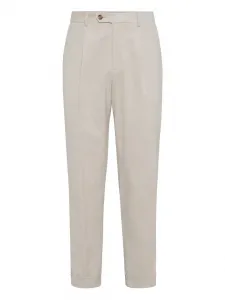 Плиссированные брюки строгого покроя Brunello Cucinelli, белый